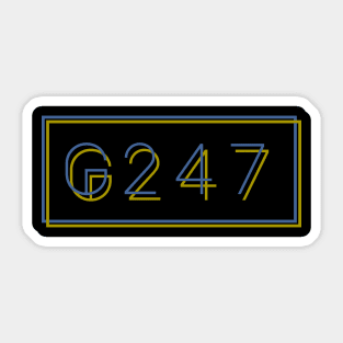 G247 logo glitched v4 Sticker